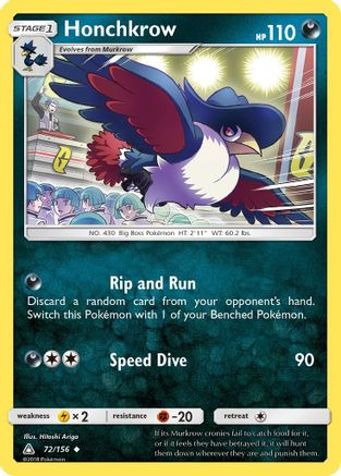 Honchkrow 072/156 - SM  Ultra Prism