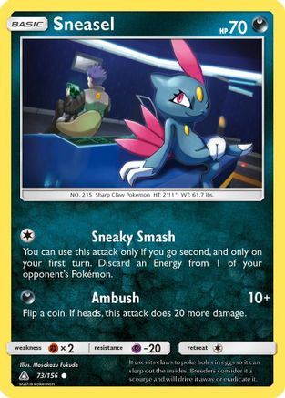 Sneasel 073/156 - SM  Ultra Prism Reverse Holofoil