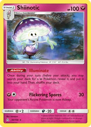 Shiinotic 093/156 - SM  Ultra Prism Reverse Holofoil