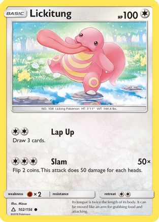 Lickitung 102/156 - SM  Ultra Prism Reverse Holofoil