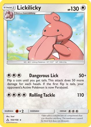 Lickilicky 103/156 - SM  Ultra Prism Reverse Holofoil