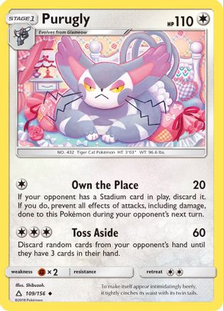 Purugly 109/156 - SM  Ultra Prism