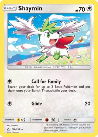 Shaymin 111/156 - SM  Ultra Prism Reverse Holofoil