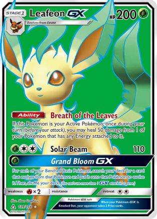Leafeon GX (Full Art) 139/156 - SM  Ultra Prism Holofoil