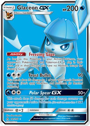 Glaceon GX (Full Art) 141/156 - SM  Ultra Prism Holofoil