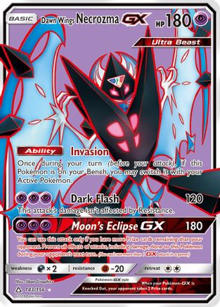 Dawn Wings Necrozma GX (Full Art) 143/156 - SM  Ultra Prism Holofoil