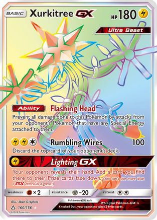 Xurkitree GX (Secret Rare) 160/156 - SM  Ultra Prism Holofoil