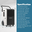 154 Pints Commercial Dehumidifier with Pump and Drain Hoses