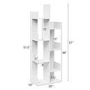 8-Tier Bookshelf Bookcase with 8 Open Compartments Space-Saving Storage Rack