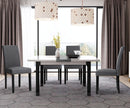 Set of 2 Fabric Upholstered Dining Chairs with Nailhead