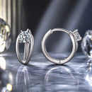 925 Sterling Silver 0.40 Carat Moissanite Earrings for Women