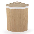 15 Gallon Bamboo Laundry Hamper with Removable Liner