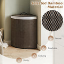 15 Gallon Bamboo Laundry Hamper with Removable Liner
