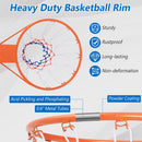15 Inch Basketball Rim Goal Replacement with All Weather Net and Mounting Hardware