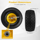 15 x 6.00-6 Tubeless Tires and Wheels 2 Pack 4 PR Tires-Yellow