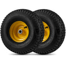 15 x 6.00-6 Tubeless Tires and Wheels 2 Pack 4 PR Tires-Yellow