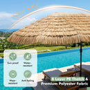 Double-Sided Patio Umbrella 15x9 ft with Solar LED Lights
