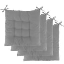 4Pcs Chair Cushion Pads Pillow 17.72x17.72x2.37in Soft Tie On Square Sitting Mats For Home Office Car Sitting Travel
