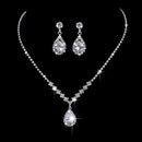 Rhinestone Water Drop Jewelry Set