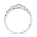 14K White Gold Plated 0.26 Carat Genuine White Diamond .925 Sterling Silver Ring
