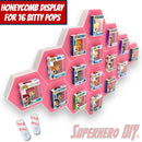 16-CELL Diamond Honeycomb Wall Display for Bitty Pops | Organize Bitty Pops for easy display!