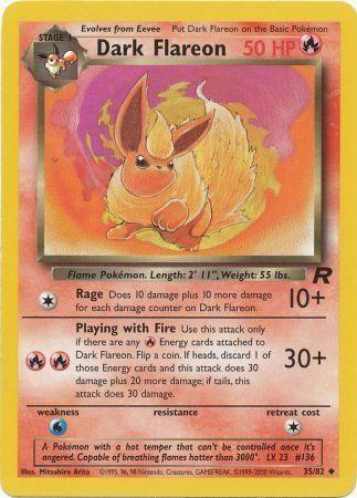 Dark Flareon 035/82 - Team Rocket Unlimited