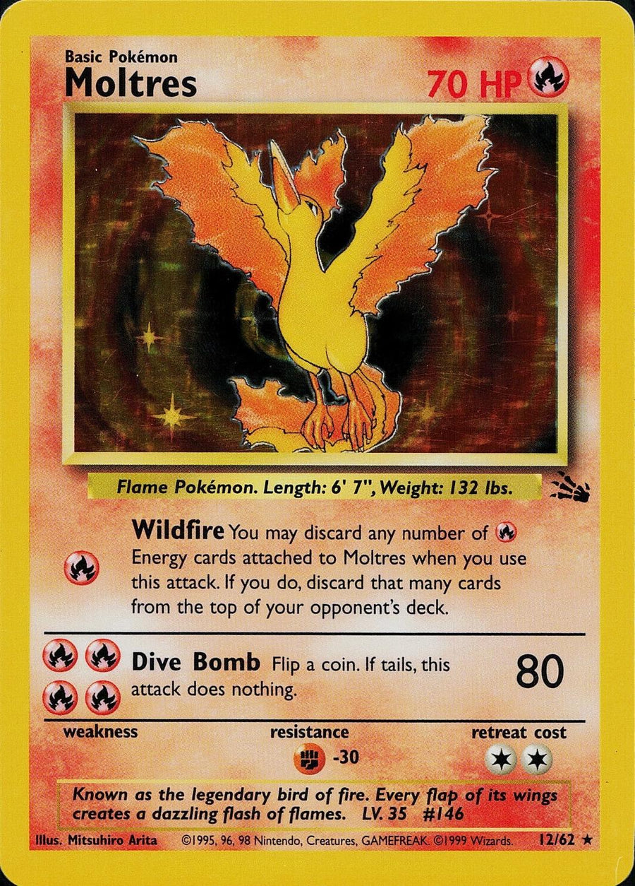 Moltres 012/null - Fossil Unlimited Holofoil