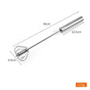 Stainless Steel Semi-Automatic Egg Beater Handheld