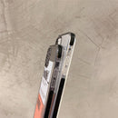 Transparent Phone Case With Orange Sticker