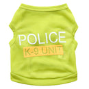 Spring And Summer Police Dog Pet Clothes Vest