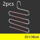 Magic non-slip s-type home pants rack