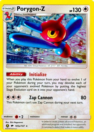 Porygon-Z 105a/147 - Alternate Art Promos Holofoil