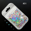 Nail Art Accessories Four-pointed Star Symphony Laser Sequins