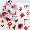 Horror Halloween Nail Sticker Maple Leaf Seahorse Water Sticker