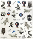 Horror Halloween Nail Sticker Maple Leaf Seahorse Water Sticker