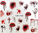 Horror Halloween Nail Sticker Maple Leaf Seahorse Water Sticker