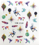 Horror Halloween Nail Sticker Maple Leaf Seahorse Water Sticker