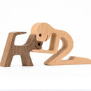DIY Wooden Dog Figurine Sculpture Home Decor