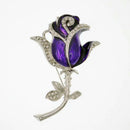Diamond-Studded Metal Rose Flower USB Drive
