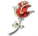 Diamond-Studded Metal Rose Flower USB Drive