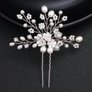 Simple Pearl Rhinestone Bride Headdress