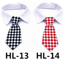 Pet Tie Print Cat And Dog Accessories Solid Color Striped Check Tie