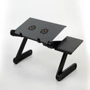 "Folding Adjustable Bed Study Desk - Aluminum Alloy Notebook Computer Stand