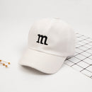 Baseball Cap Boy Letter M Embroidered Children's Cotton Spring and Autumn Hat Cap