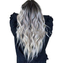 Mid-Length Mixed Color Micro-Volume Fashion Wig