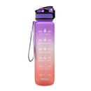 1L Tritan Motivational Water Bottle with Time Marker