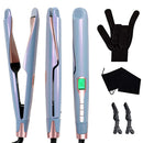 New 2-in-1 Titanium Tourmaline Ionic Ceramic Flat Iron Curler