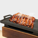 Wooden Seat Smokeless Korean Style Grill Pan