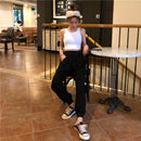 Women's High-Waist White Sports Pants