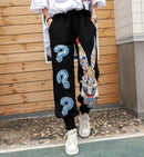 Summer Loose Cartoon Sequined Wide-Leg Pants Women